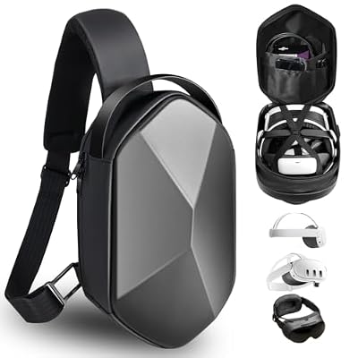 sarlar VR Carrying Case for Meta Quest 3S/3/2 Battery Straps, Steam Frame