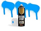 Spray Graffiti Azul fosforito. No precisa imprimación