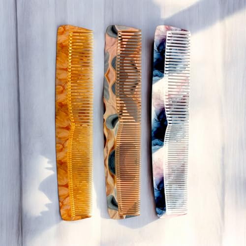 Image of Hair Comb for Men and Women - Set of 4Pcs Made with Virgin Quality Raw Material with Smooth Teeth for Healthy Hair, Detangling, Hairstyling Graduated Combs Set