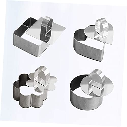 Molde para mousse corazón 4 piezas antiadherente miniatura 5