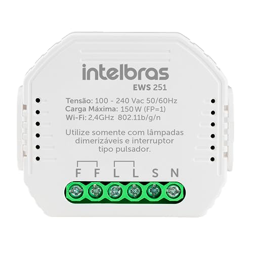 Minicontrolador Dimmer Smart Wi-Fi para 1 interruptor EWS 251 Bra...