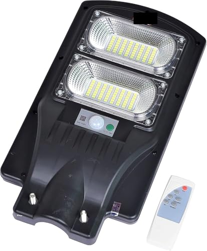 Image of Solar Street Light All in One IP65 Water Resistent Weather Resistent Remote Control Auto ON /Off Motion Sensor Street Light (60W Two Window, 1)