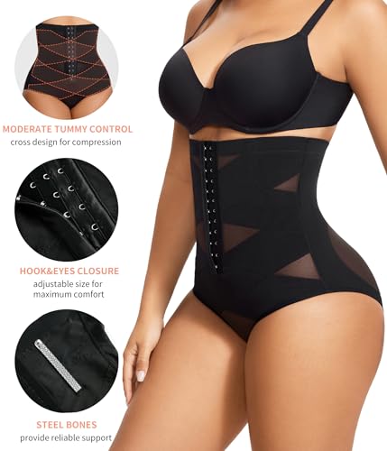 LANCS Tummy Control Shapewear Panties for Women High Waisted Compression Underwear Waist Trainer Body Shaper Girdle2
