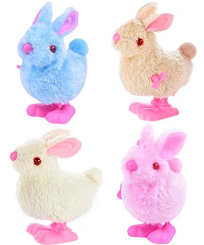 Bunny Jumping Chick Wind Up Toys Novelty Chicken Hopping Windup Toy for Kids Toddlers Easter Egg Hunt Basket Stocking Stuffers Party Favors Goody Bag...