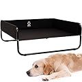 iNap Raised Dog Bed with Side Support Cooling Elevated Pet Bed with Washable Breathable Fabric Orthopaedic Steel Frame Design