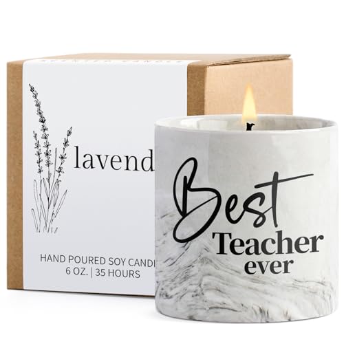 Best Teacher Ever 6oz Ceramic Candle Gift