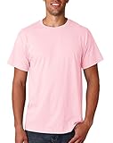 Fruit of the Loom Men's Short Sleeve Crew Tee, Large - Classic Pink