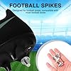 Ninnyi 12 PCS Metal Studs Football Boots for Adidas Puma New Balance, 13mm/15mm Replacement Rugby Studs with Wrench Silver #2