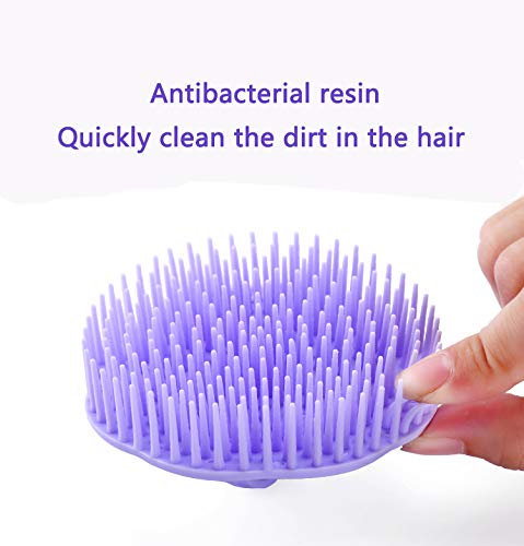 Aroveea Hair Scalp Brush Dandruff Cleaning Brush Shower Scalp Shampoo Brush Scalp Massager Pack Of 2 (Orange And Violet) #TOP5