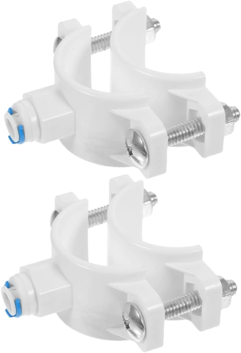 STOBOK 2pcs Drain Saddle Valve Clip for Water Filters Durable Clamp for Reverse Osmosis Systems Quick Connect Waste Water Installation for Purifiers and Related Appliances