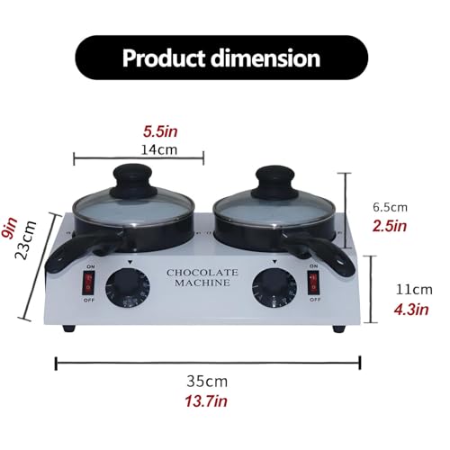 Máquina para fundir chocolate con 2 ollas, 80W miniatura 6