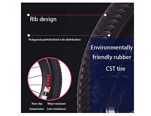 SEESEE.U Mountainbike Herren Mountainbike 20 Zoll 22 Zoll 24 Zoll Single Speed u200b u200bHochkohlenstoffstahl Hardtail Student Child Commuter City Bike, Blau, 22 Zoll, Rot, 24 Zoll – Bild 3