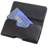 Encased Galaxy S20 Ultra Holster Pouch Belt Pouch (6.9) Secure Fit Case Holder Clip with Magnetic Closure PU Leather Belt Loops (Slim Case Compatible) Black