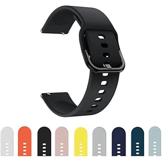 Pulseira para Amz-Fit GTR 3/3 PRO / 2 / 2e / GTR 1 47mm / Pace/Stratos 1 2 3 / GST / LS05 / RS3 LS04 Silicone Modelo Sport (C7) (Preto)