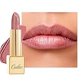 Oulac Metallic Shine Baby Pink Lipstick for Women, High Impact Lipcolor with Moisturizing Creamy For