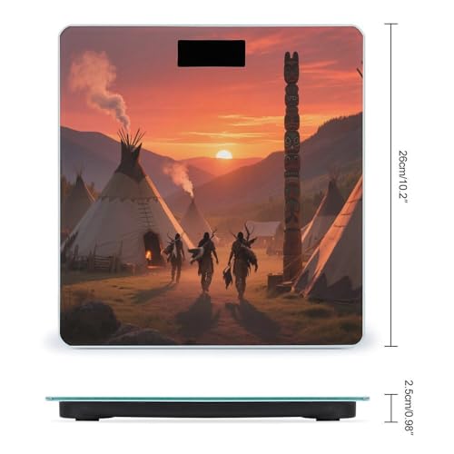 Báscula Digital de Vidrio Templado Teepee Village para Baño miniatura 2