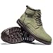 FLYLAND Men's Fashion Sneaker Chukka Boots Lace Up Leather Ankle Dress Boot Lightweight Non-Slip Walking Shoes Amy Green 10