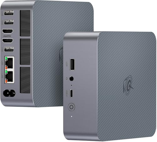 Image of Beelink EQR5 Mini PC AMD Ryzen 5 5825U, 16GB DDR4 500GB PCIe3.0 SSD, Mini Computer Support WiFi 6 / BT5.2 / Dual HDMI /Built-in Power Supply, Home Office Desktop Computer