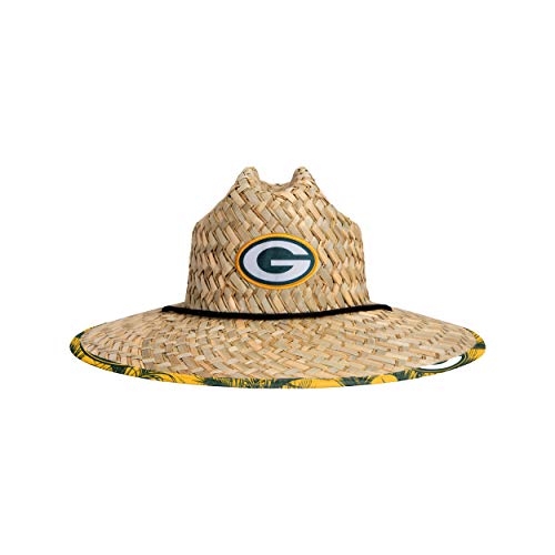 Image of NFL Team Logo Americana Floral Lifeguard Beach Straw Sun Hat