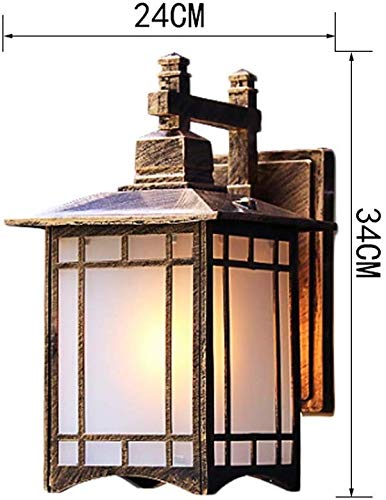 Lampe murale à l'envers classique applique extérieur lanterne verre