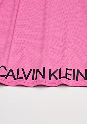 Image of Calvin Klein Girls Short Sleeve Performance T-Shirt, Crew-Neck Neckline & Logo Detailing