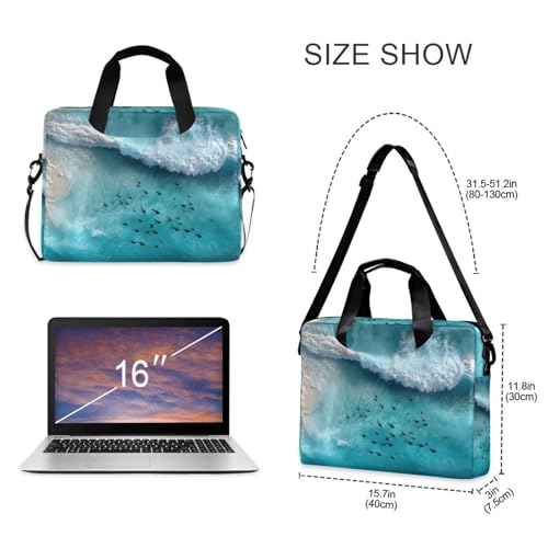 Bolso maletín para laptop con estampado marino 13-16 pulg miniatura 5