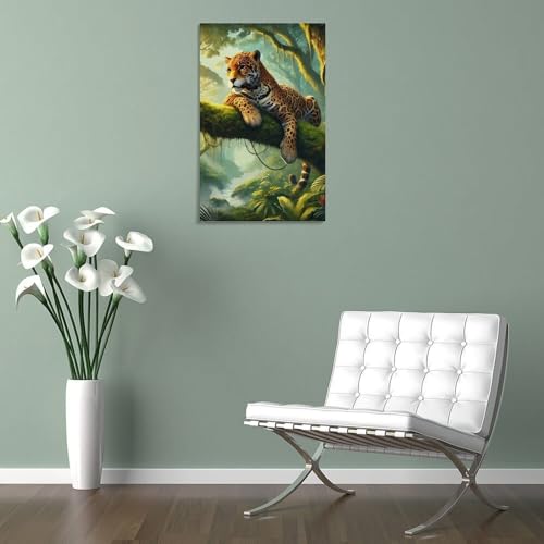 Toile Jaguar originale comme idee cadeau de decoration interieure - 4