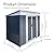 IKERY 6'x4' Gray Pent Roof Shed - Aluminum Frame, Weather-Resistant Outdoor Storage for Patio & Garden