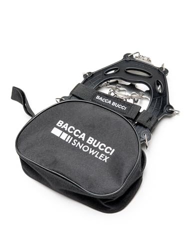 Image of Bacca Bucci SNOWLEX Ice Grippers - Stainless Steel Traction Cleats (ONLY Cleats) (Black, UK 6 to UK 9)