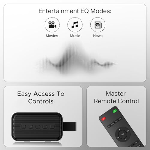 Image of boAt Aavante 2.2 1400, 140W Signature Sound Built-in Subwoofer, 2.2CH, Multiple Ports, EQ Modes, Remote Control, Bluetooth Sound bar, Home Theatre Soundbar Speaker (Premium Black)