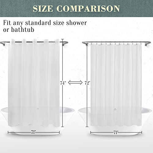 Abluen JYHPFR7174 No Hook Peva Shower Curtain Or Liner thumb #6