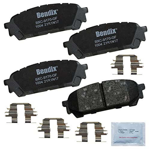 Image of Bendix Priority1 CFC1004 Ceramic Rear Brake Pads for Saab 9-2X 2006-2005, Subaru Forester 2008-2004, Impreza 2007-2004