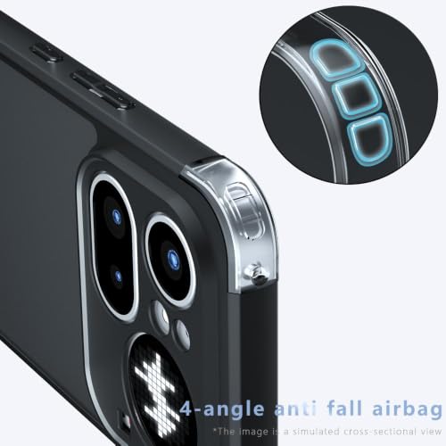 Image of Phone Case for Nothing Phone 4a Pro, Matte PC+TPU Cover, Air Bag Corner Protection, Anti-Fingerprint, Never Turns Yellow, Micro Arc Edge, Skin-Feel Texture, Black