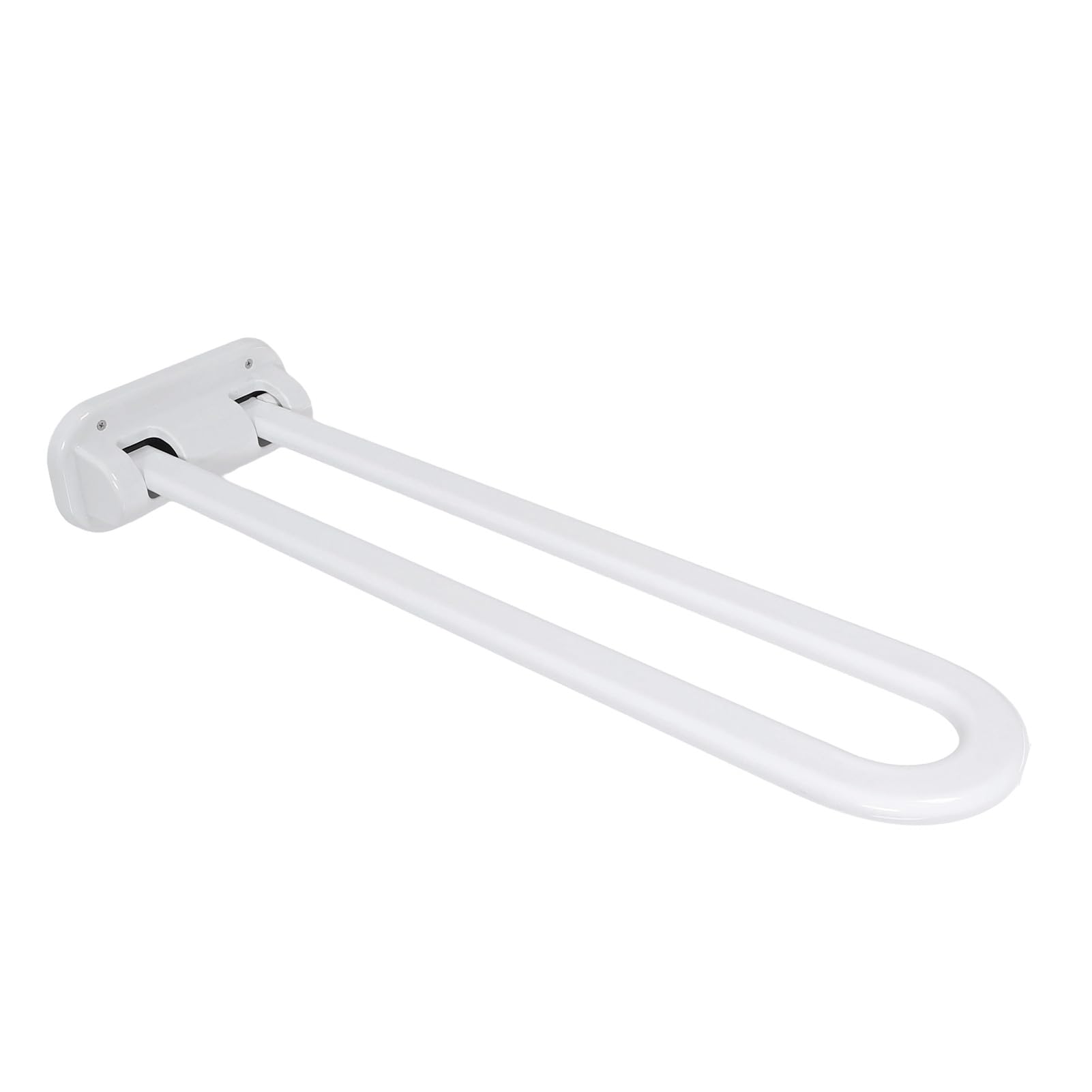 Barra de Apoyo Abatible, Diseño que Ahorra Espacio, Barra de Seguridad Plegable para Baño, Acero Al Carbono, Montada en la Pared con Accesorios de Instalación para Inodoros y Baños Pequeños