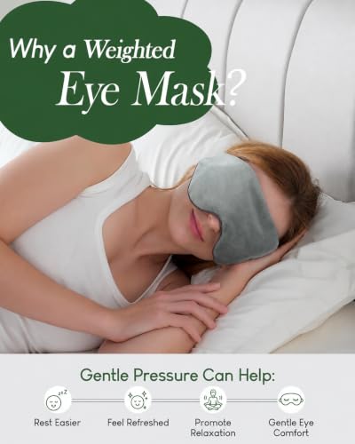 Image of Sivio Weighted Eye Mask for Sleeping, Blackout Sleep Mask for Women & Men