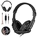 Produktbild Stereo-Gaming-Headset für PS4, Xbox, One, PC mit Geräuschunterdrückung, rotierendes Mikrofon, kabelgebundene Kopfhörer mit Lautstärkeregler und LED-Leuchten für PUBG, OW-Spiele Schwarz schwarz