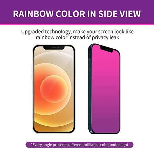 Image of 2 Pack Tempered Glass for iPhone 12 Pro Max Privacy Screen Protector | for iPhone12 ProMax 6.7inch Anti Spy Anti Blue Light Eye Protection Anti-Scratch Bubble Free Easy Installation