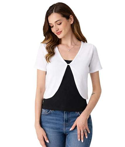 Image of Sofishie Trendy Short Sleeve Shrug Open Cardigan