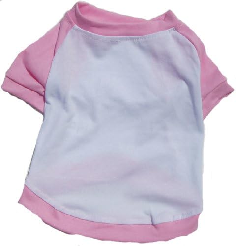 Dog T-Shirt Pink Baseball Medium