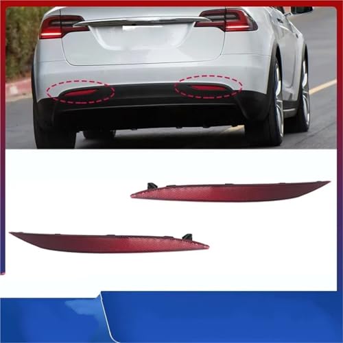 Bande feu stop arrière compatible Tesla Model X 2015-2021 rouge - 4