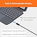 Case with Keyboard for iPad 10th Generation & 11th (A16, 2025): Bluetooth Wireless Detachable Magnetic Stand Rechargeable Keyboard with Folio Slim Compact Removable Cover with Trackpad, White Backlit