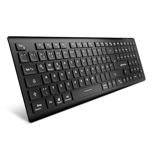 Sharkoon OfficePal K30W, Noir, Clavier sans Fil