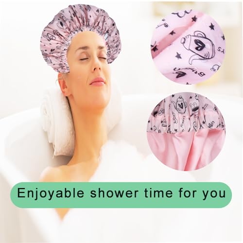 Bonnet de douche imperméable grand format pour routine cheveux et bain - 7