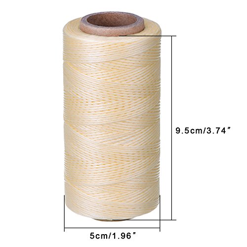 Hilo encerado para coser cuero 1 mm beige 284 yardas miniatura 2