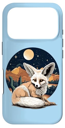 Mens Womens Kids Cute Night Desert Animal Lover Fennec Fox �X�}�z�P�[�X iPhone 17 Pro �p