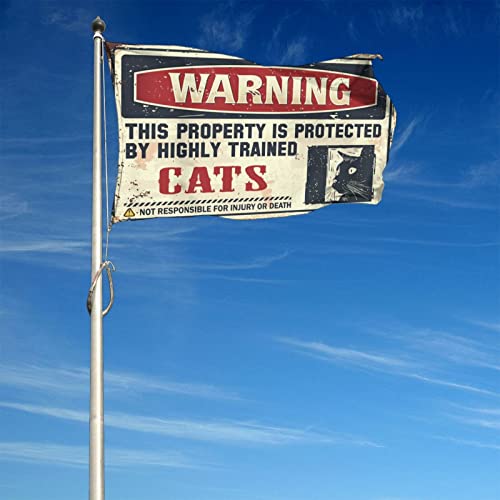 Panneau avertissement étain COTECI plaque de signalisation chat - 4