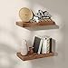 VASAGLE Wall Shelf, Vintage Floating Shelf 15.7 inch, Hanging Shelves Wall Mounted, for Photos, Decorations, Rustic Brown ULWS24BX