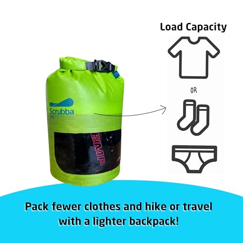 Scrubba MINI Waschbeutel – Ultrakompakte tragbare Waschmaschine – Ideal für Reisen, Camping & Wandern – Ohne Strom, leicht & faltbar – Handwaschbeutel für unterwegs – Für kleine Wäsche – 70g