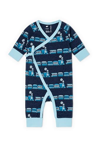 Image of monica + andy Kimono Tie Long Sleeve One Piece, 100% Organic Baby Clothes for Girls & Boys, Preemie, Newborn & Infant