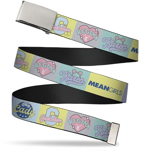 Buckle-Down Paramount Pictures Network Flip Web Belt Mean Girls The Plastics Icon Blocks